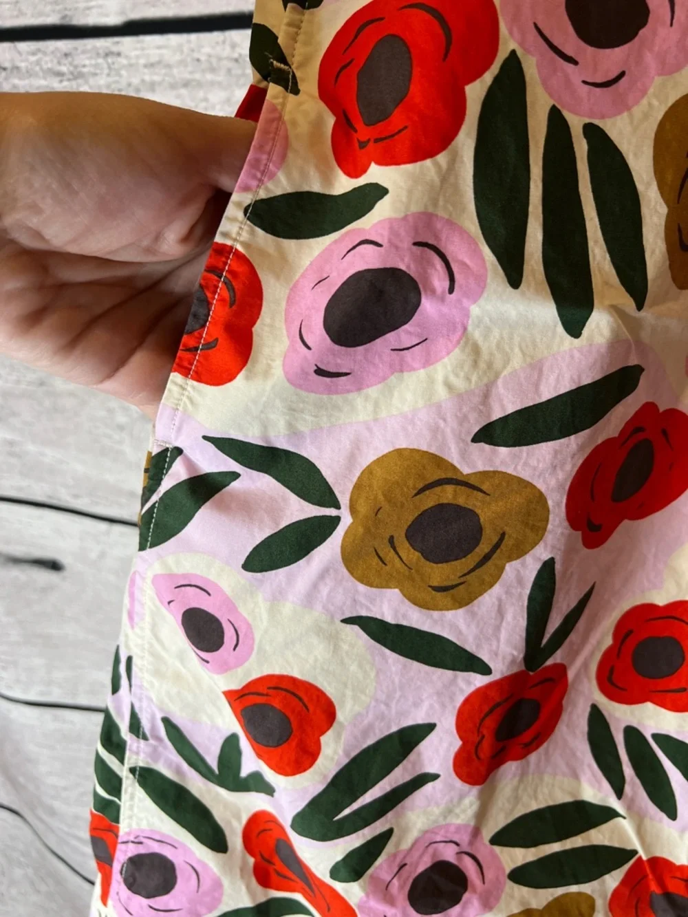 Uniqlo Marimekko Pink Floral Sleeveless Shift Dress 100% Cotton Size 140 Flowers